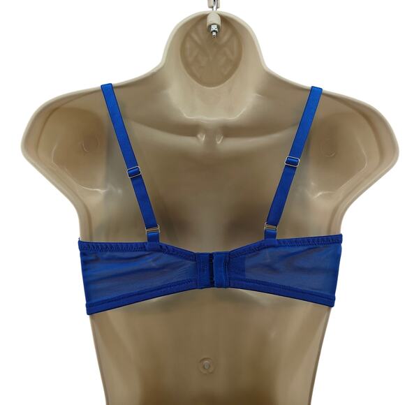 Soma Blue Sensuous Lace Unlined Bra Womens 34D - Picture 4 of 4